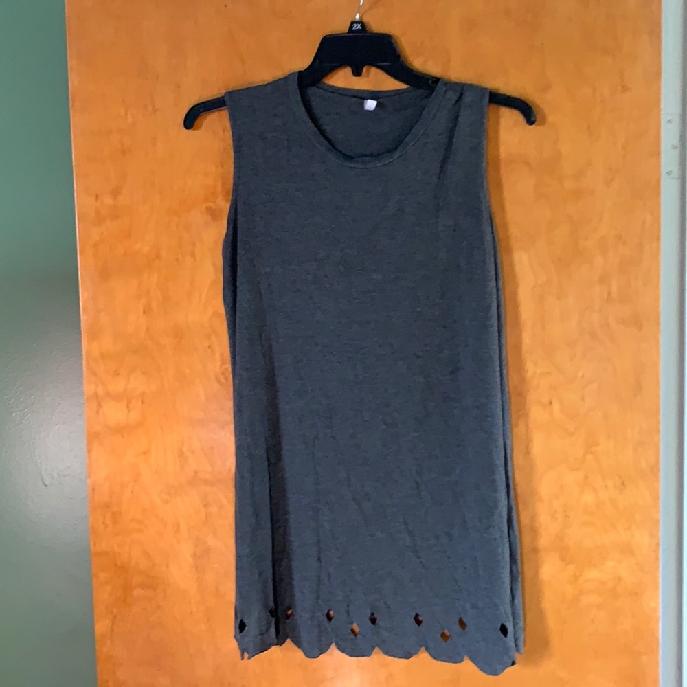 Gray Laser Cut Tunic